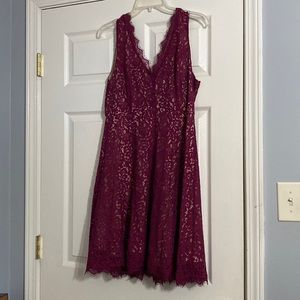 Burgundy Lace Dress